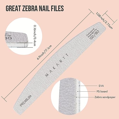 Makartt Nail Files 100/180 Grit - Salon & Home Manicure Kit - Image 3