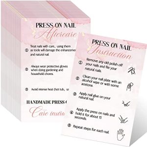 Sureio 200 Press On Nail Instruction & Aftercare Cards