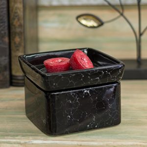 Electric 2-in-1 Black Ceramic Wax & Oil Warmer