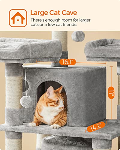 Feandrea 67" Multi-Level Cat Tree Tower for Large Cats - Image 6