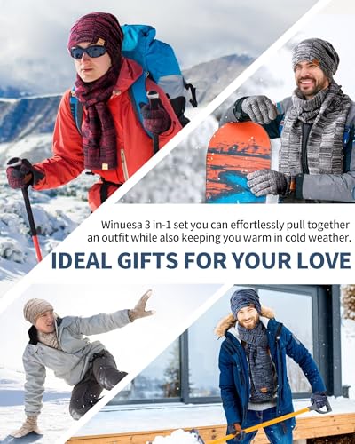 Men's Winter 3-in-1 Warm Set: Beanie, Scarf & Gloves - Image 7