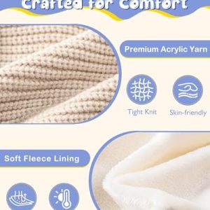 Alepo 3 Pack Baby Winter Hats with Earflaps