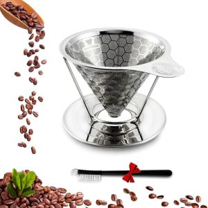 dailybrew 4-Cup Stainless Steel Pour Over Coffee Maker