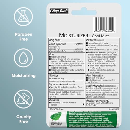 ChapStick Cool Mint & Spearmint Lip Balm 5-Pack SPF 15 - Image 9