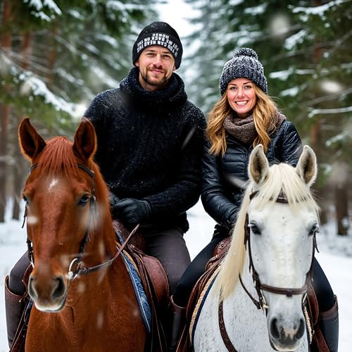 Funny Bobble Beanie for Men - Horse Riding Gifts - Image 3