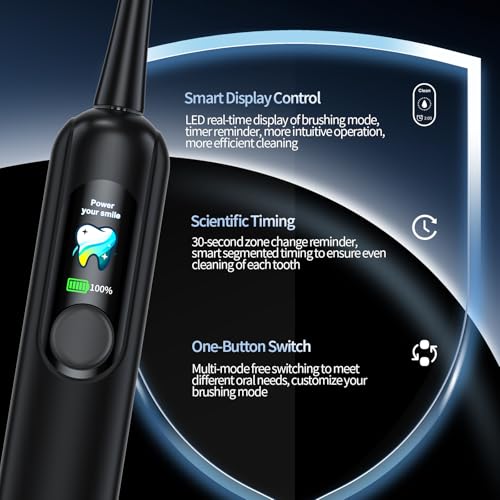 OasiSmile Sonic Electric Toothbrush: LED Display, 4 Modes - Image 4