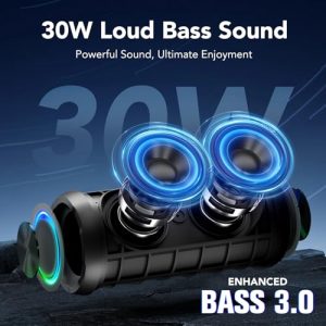 TIMU 30W Portable Bluetooth Speaker with Boost Bass 3.0