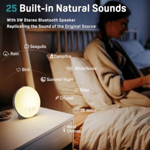 Sunrise Alarm Clock with White Noise & Bluetooth Speaker