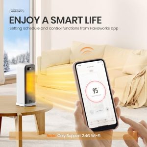 MORENTO Smart Space Heater – Voice & App Control, 1500W PTC