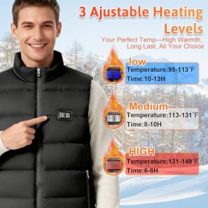 Viutopot Heated Vest | 16000mAh Battery | 8 Heating Zones