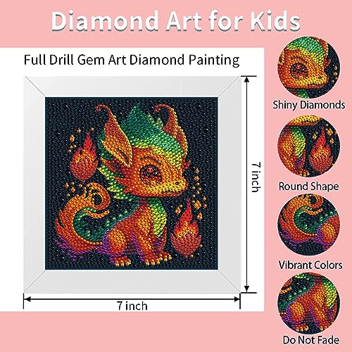 Meothan 5D Dragon Diamond Painting Kit for Kids - Image 3