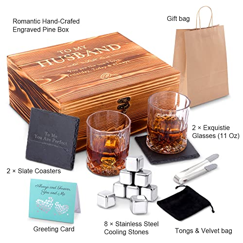 Whiskey Stones Gift Set with Glasses - Perfect for Husband - Image 4