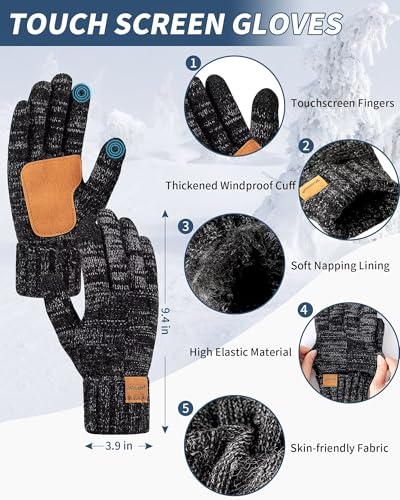 Men's Winter 3-in-1 Warm Set: Beanie, Scarf & Gloves - Image 4