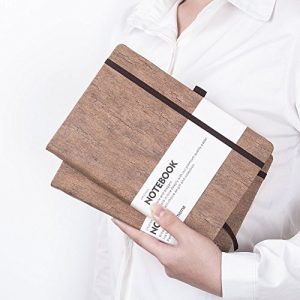 Lemome Eco-Friendly Cork A5 Ruled Notebook with Pen Loop