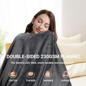 Portable Heated Shawl: 20000mAh Power Bank, Dual Velvet