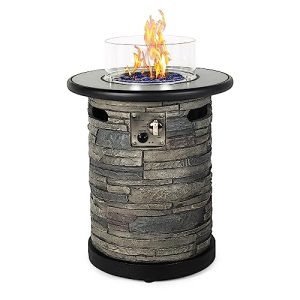 BAIDE HOME Outdoor Propane Fire Pit Table – 40,000 BTU