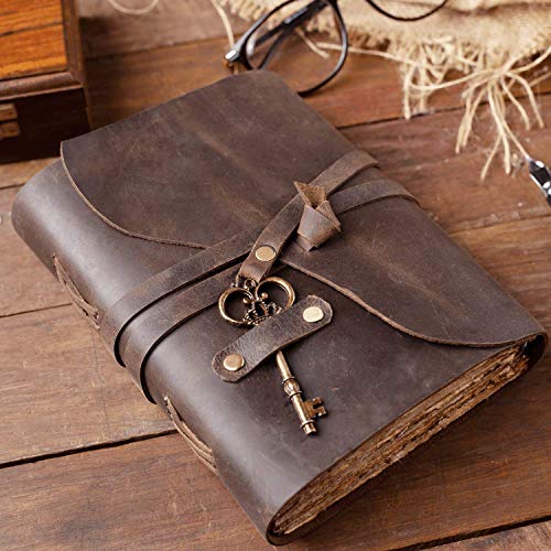 Vintage Leather Journal: Handmade Deckle Edge Sketchbook - Image 8