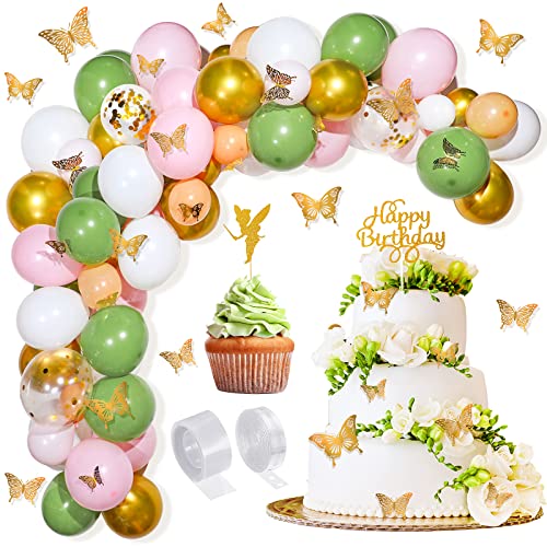 Fairy Butterfly Balloon Arch Kit - 154 Pcs Party Decor