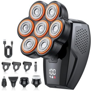 7D Electric Head Shaver for Bald Men – Waterproof & Rechargeable