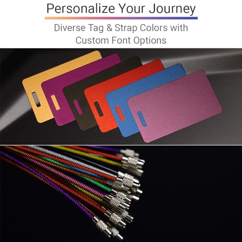 Personalized Heavy-Duty Metal Luggage Tags - Pack of 4 - Image 5