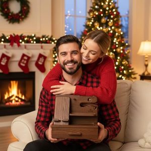 Wood Phone Docking Station with Drawer & Organizer – Bourbon
