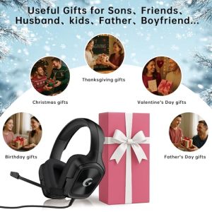 2025 Upgraded Wired Gaming Headset PS5, Xbox, PC