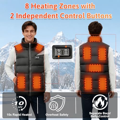 Viutopot Heated Vest | 16000mAh Battery | 8 Heating Zones - Image 4