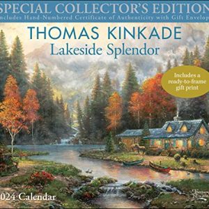 Thomas Kinkade 2024 Deluxe Wall Calendar: Lakeside Splendor Print