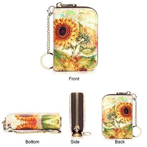 APHISON Women’s RFID Leather Zipper Card Holder Wallet