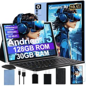 Android 15 Tablet with Keyboard & Gemini AI | 10″ HD Display