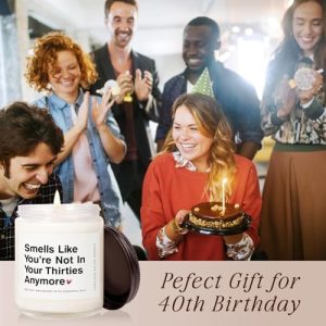 LUMELOOM 40th Birthday Lavender Soy Candle – 1985 Gift