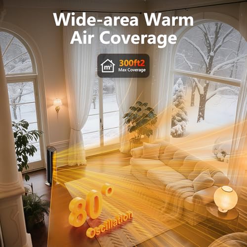 GRIDR 1500W Tower Heater - Remote, Thermostat & 12H Timer - Image 5