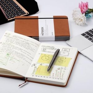 Lemome Grid Paper Notebook Hardcover – Pen Holder & Dividers