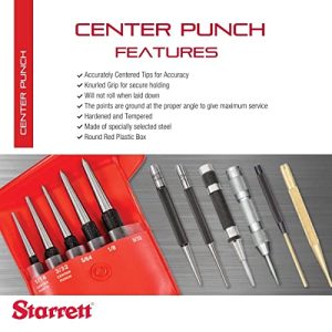 Starrett 7-Piece Steel Center Punch Set – Accurate Marking