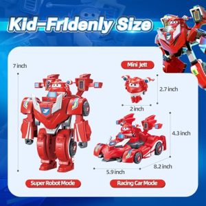 Super Wings Jett Transforming Robot & Racing Car Toy