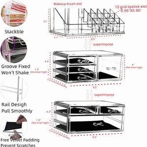 Clear Acrylic Stackable 7-Drawer Makeup Organizer