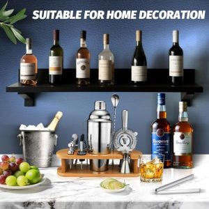 13-Pcs Cocktail Shaker Set Bartender Kit with Bamboo Stand