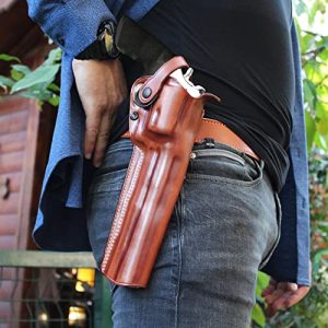 Premium Leather Belt Holster S&W 500 Magnum – Brown