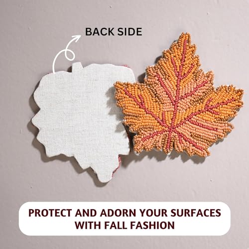 Folkulture Fall Boho Coasters Set of 4 - Farmhouse Decor - Image 6