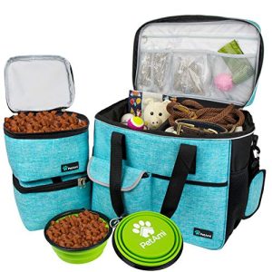 PetAmi Large Pet Travel Bag Organizer for Dogs & Cats