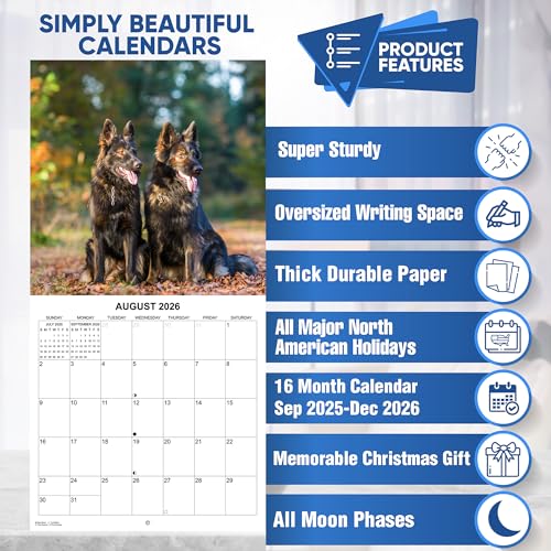 German Shepherds 2026 Monthly Wall Calendar - Image 6