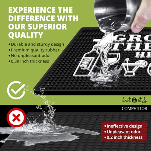 Group Therapy Spill-Proof Bar Mat - 18"x12" Rubber - Image 7