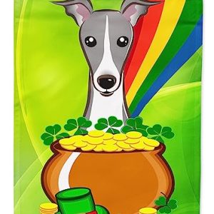 Italian Greyhound St. Patrick’s Day Garden Flag