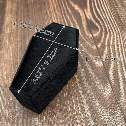 Beatilog Gothic Coffin Ring Box - Triple Slot Velvet - Image 3