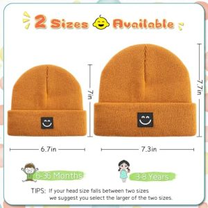 Baby Winter Beanie Hats 3-Pack – Cute Smiley Face Design