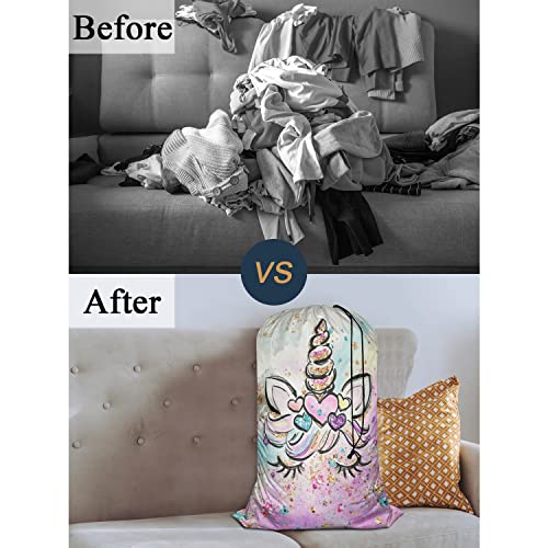 Swono Unicorn Laundry Bag - 28"x40" Locking Drawstring - Image 5