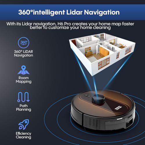 AZQQ LiDAR Robot Vacuum & Mop - 5000Pa Suction, Self-Empty - Image 5