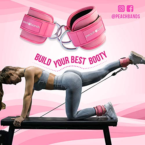 Peach Bands Cable Ankle Straps (Pair) for Workouts - Image 2