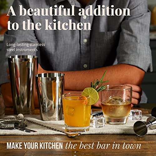 Mixology & Craft 13-Pc Bartender Kit + Recipe Cards - Image 2