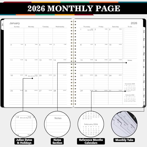 2026 Weekly & Monthly Planner 8.5"x11" - Classic Black - Image 5